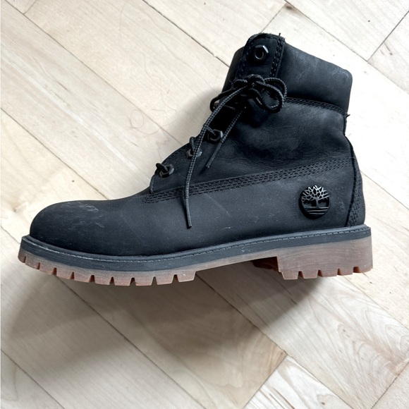 Timberland Black Waterproof 6” Boots US 5.5 - Picture 2 of 7